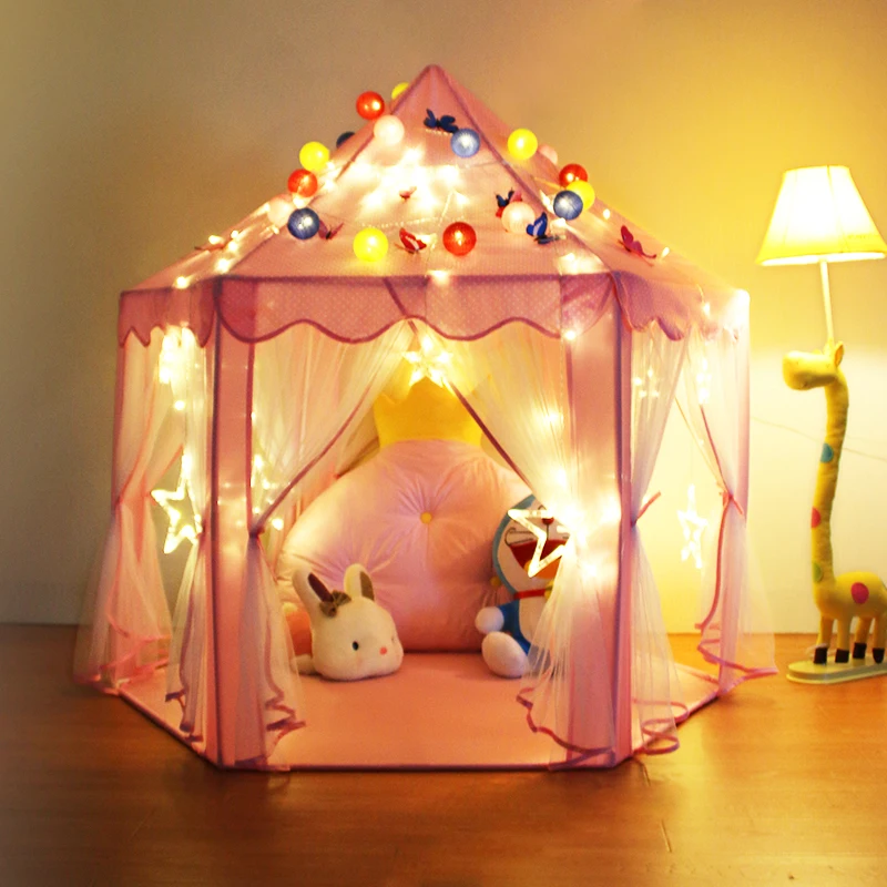 Детские игрушки палатки Замок принцессы Детский игровой большой открытый