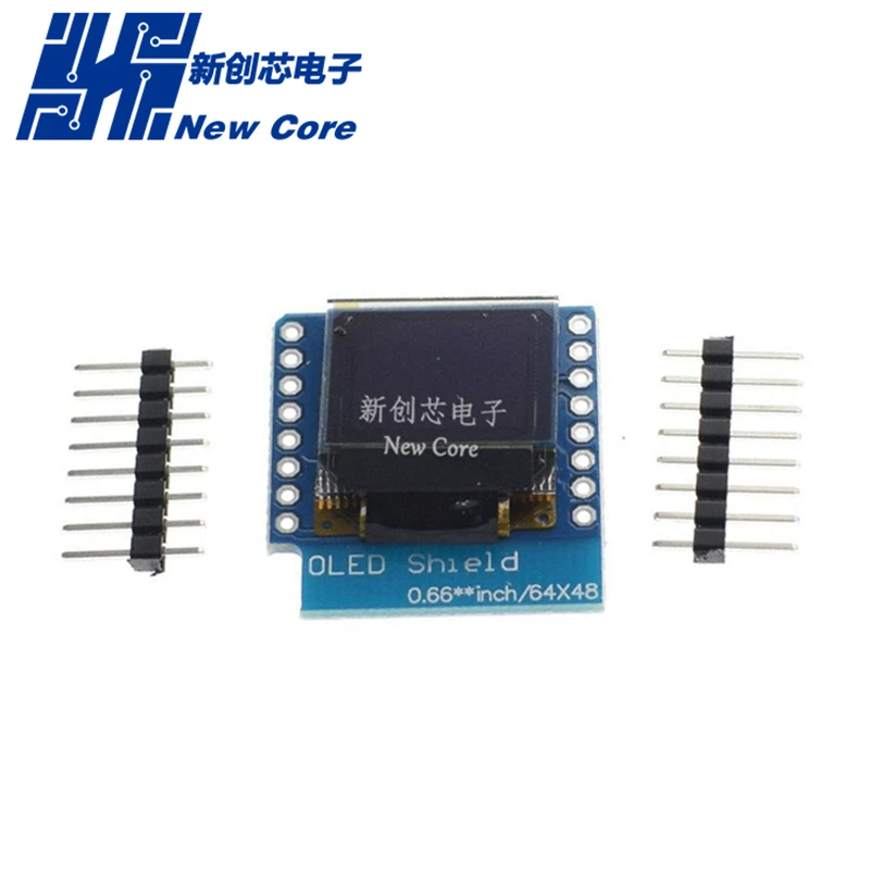 Светодиодный дисплей 0 66 дюйма для Wemos 64X48 IIC I2C LCD O экран Arduino совместимый с D1 Mini SSD1306