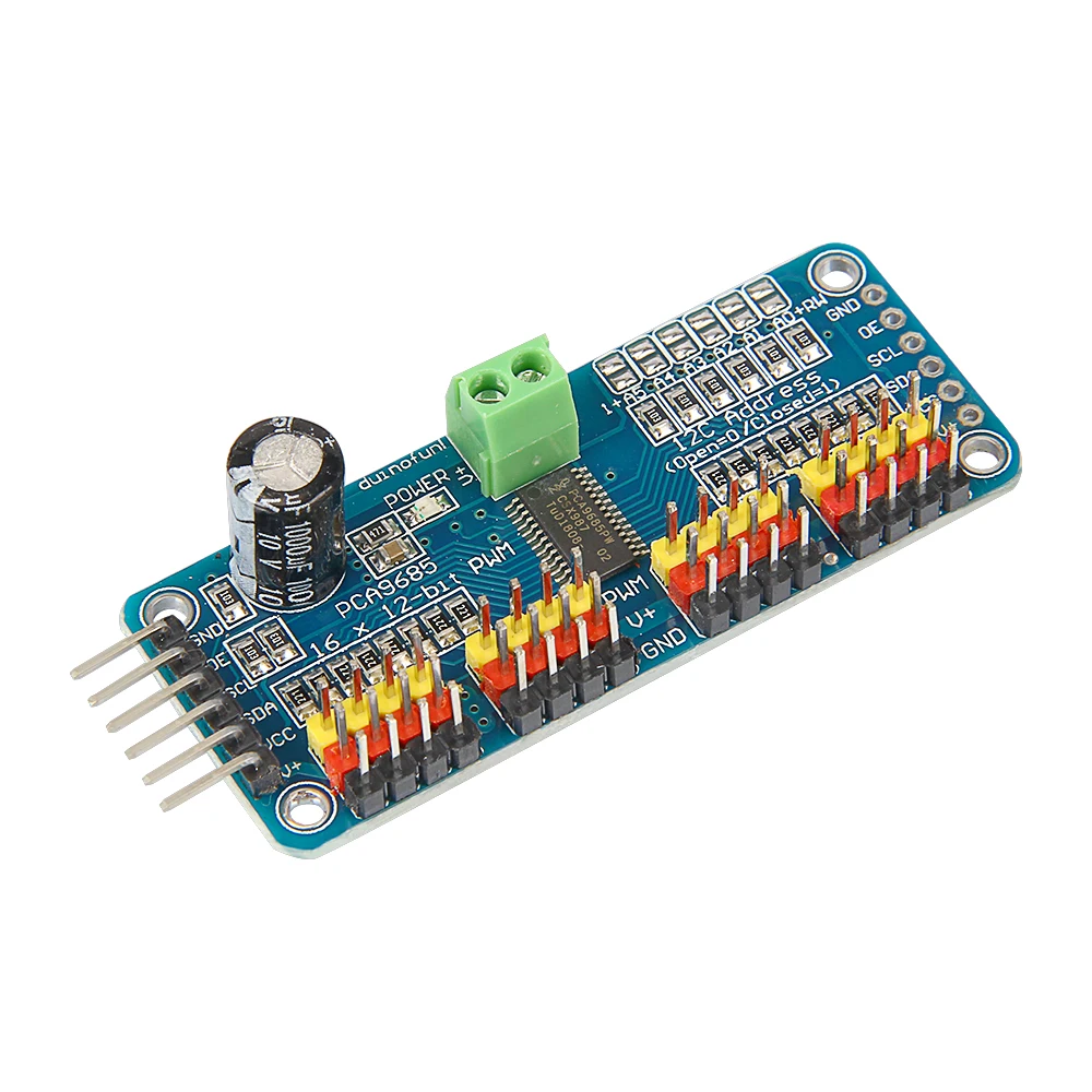 Модуль PCA9685 для arduino или Raspberry pi 16 канальный 12 битный модуль PWM/Servo с интерфейсом щит