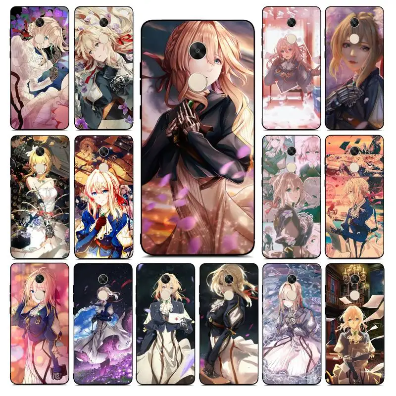 

FHNBLJ Anime Violet Evergarden Phone Case for Redmi Note 8 7 9 4 6 pro max T X 5A 3 10 lite pro