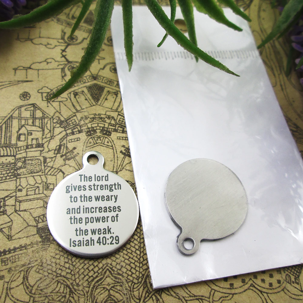 20 шт. Бог придает силы утомляющим... очаровательыне нержавеющие 5 стилей для