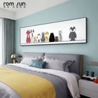 Настенная Картина на холсте с изображением кошки, зебры, медведя, кролика, птицы, совы, жирафа, скандинавские постеры и принты, настенные картины, декор для детской комнаты