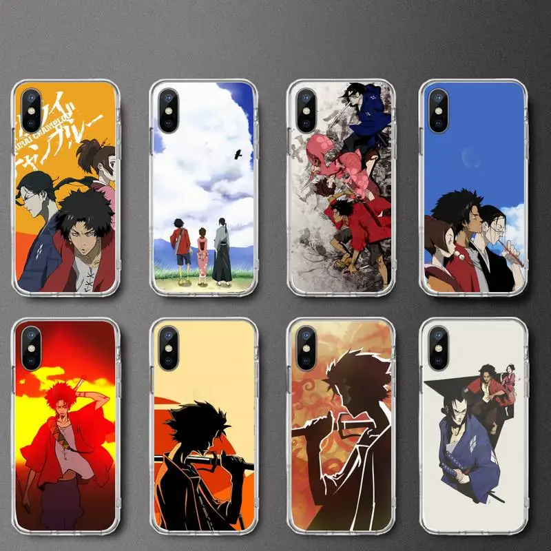 

Samurai Champloo Japan anime Phone Case Transparent soft For iphone 5 5s 5c se 6 6s 7 8 11 12 plus mini x xs xr pro max