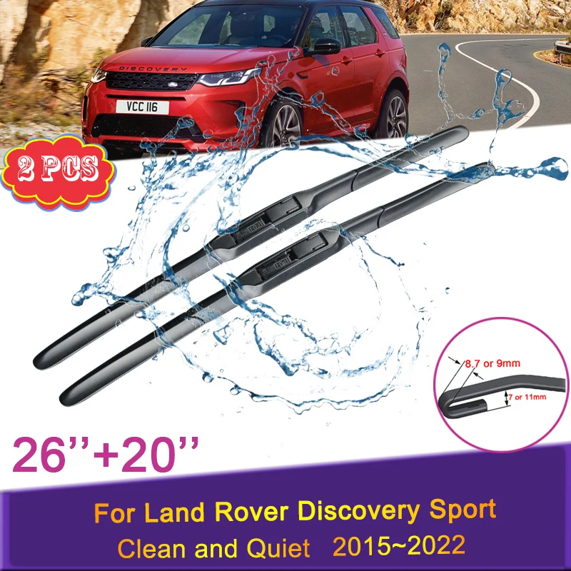 

Car Wiper Blades for Land Rover Discovery Sport 2015~2022 Front Windshield Frameless Snow Scraping Durable Rubber Accessories