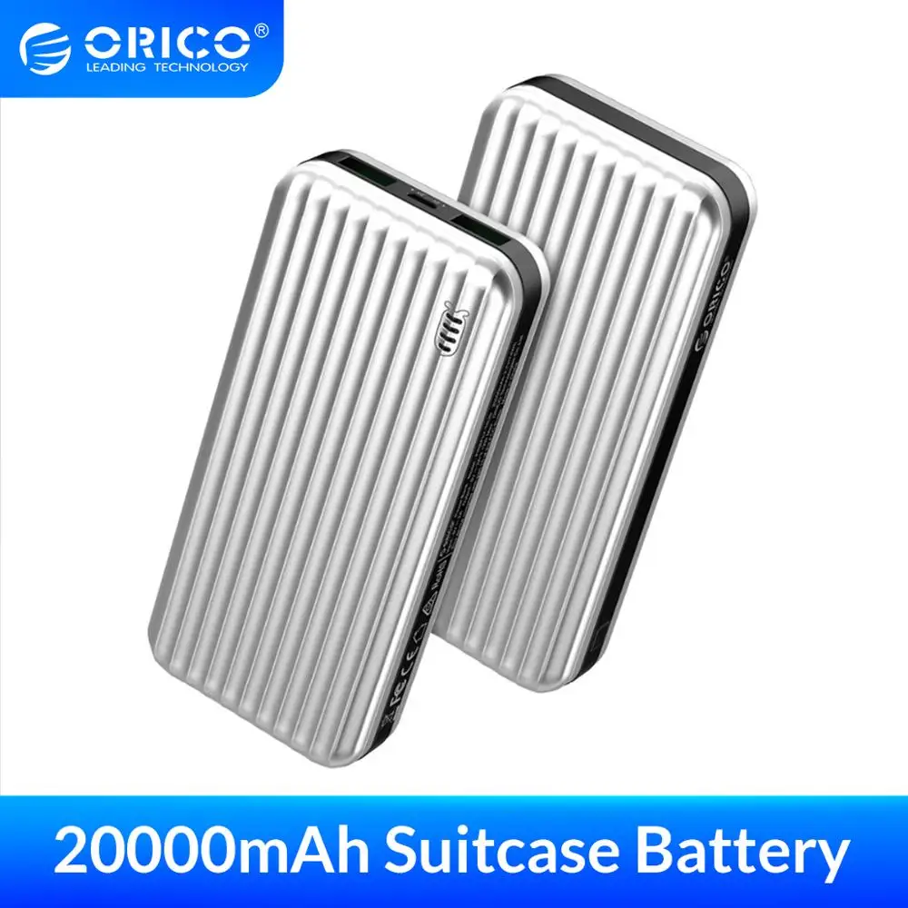 Внешний аккумулятор ORICO 20000 мАч два порта 5 в 2 А АБС пластик светодиодный внешний