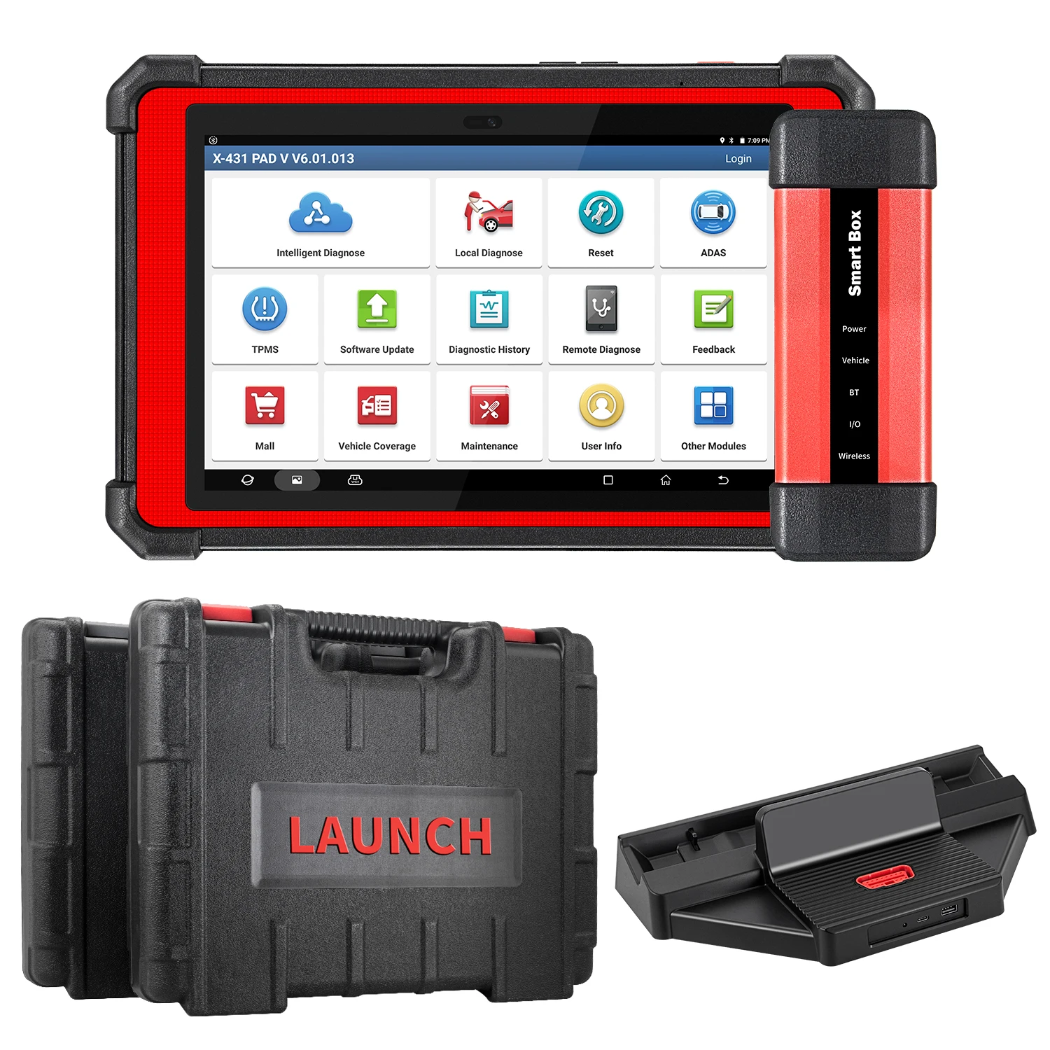 2021 LAUNCH X431 PAD V + Smart Box 3 0 пассажирский коммерческий все-в-одном 10 1 дюйма 26 сброс все