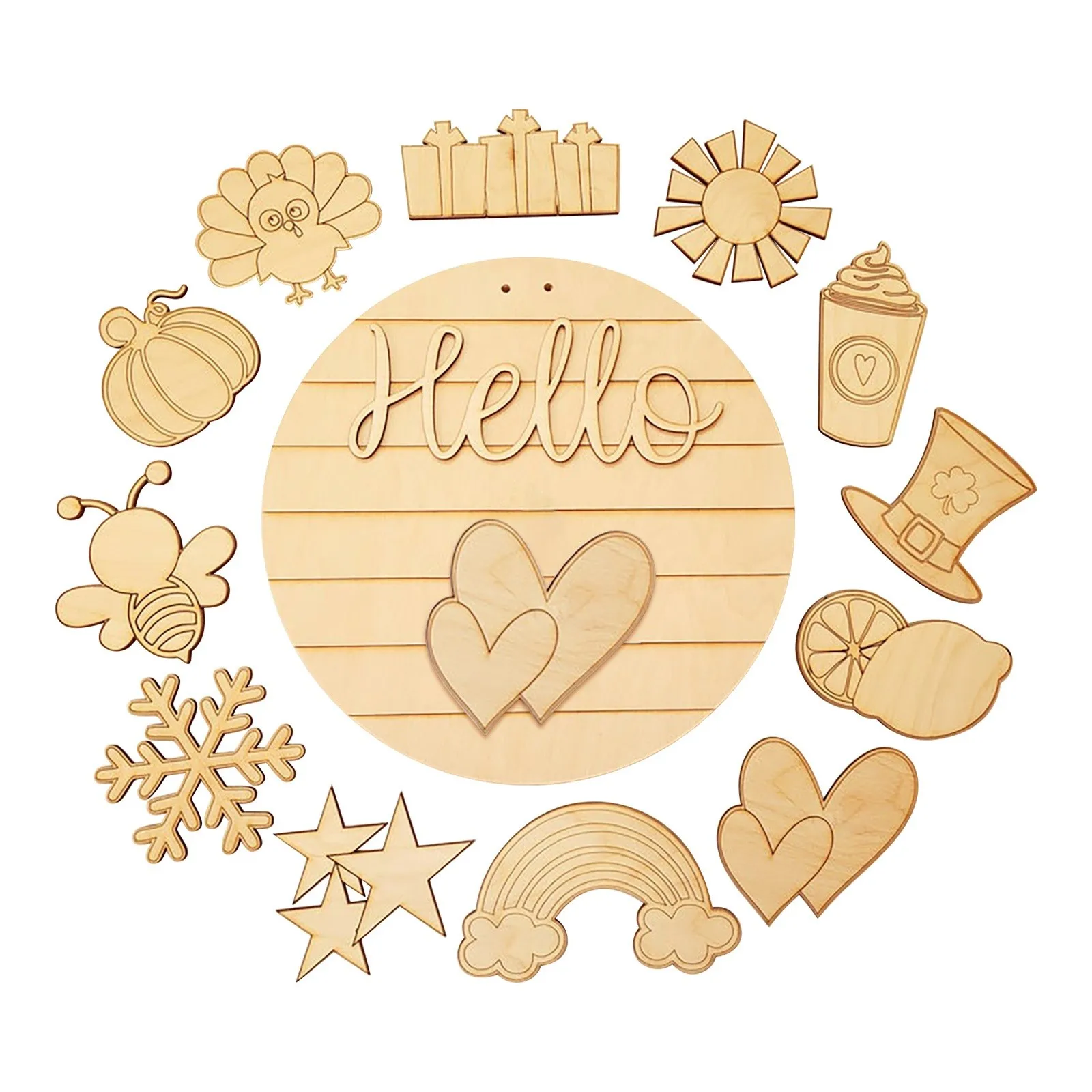 Diy сезонный знак приветствия со сменным садовым украшением наружная входная