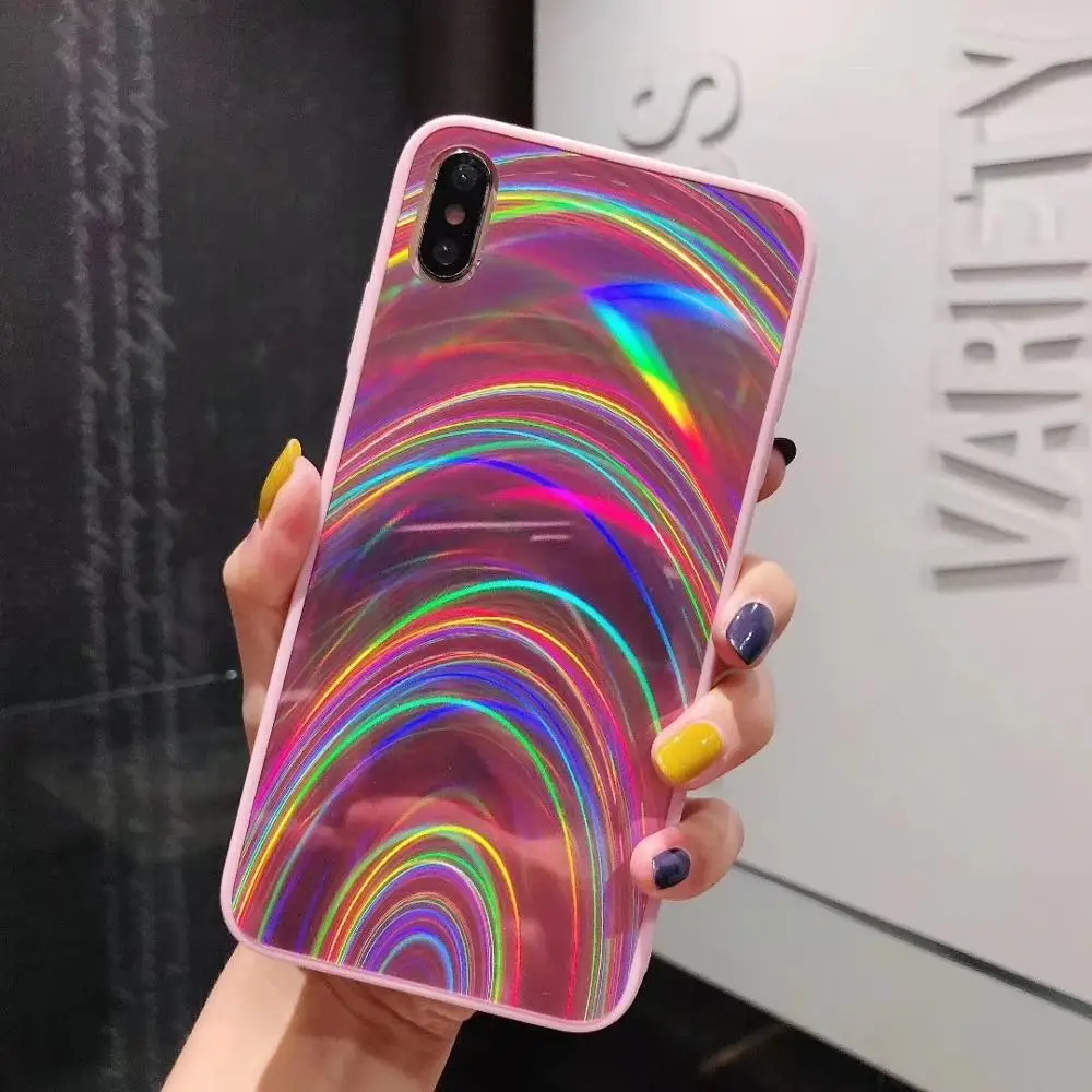 Радужный гальванический чехол для телефона Huawei P20 P30 Pro P40 Lite Honor 8A 8S 9x P Smart 2019 Y5 Y7 Y6 Y9