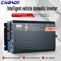 chgaoy 1000w power inverter pure sine wave 24v dc to 120v ac 60hz with usb lcd display for caroff grid solar