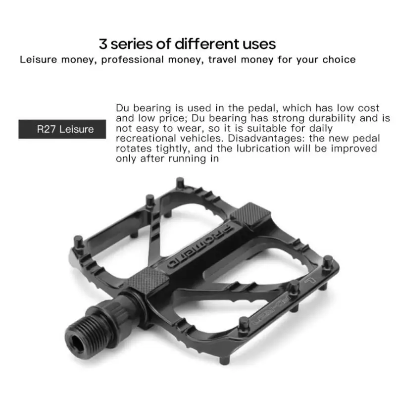 

PROMEND Flat Bike Pedals MTB Road 3 Bearing Pedal Bicycle Pedals Mountain Bike Pedals Wide Platform Bike Accessories Part