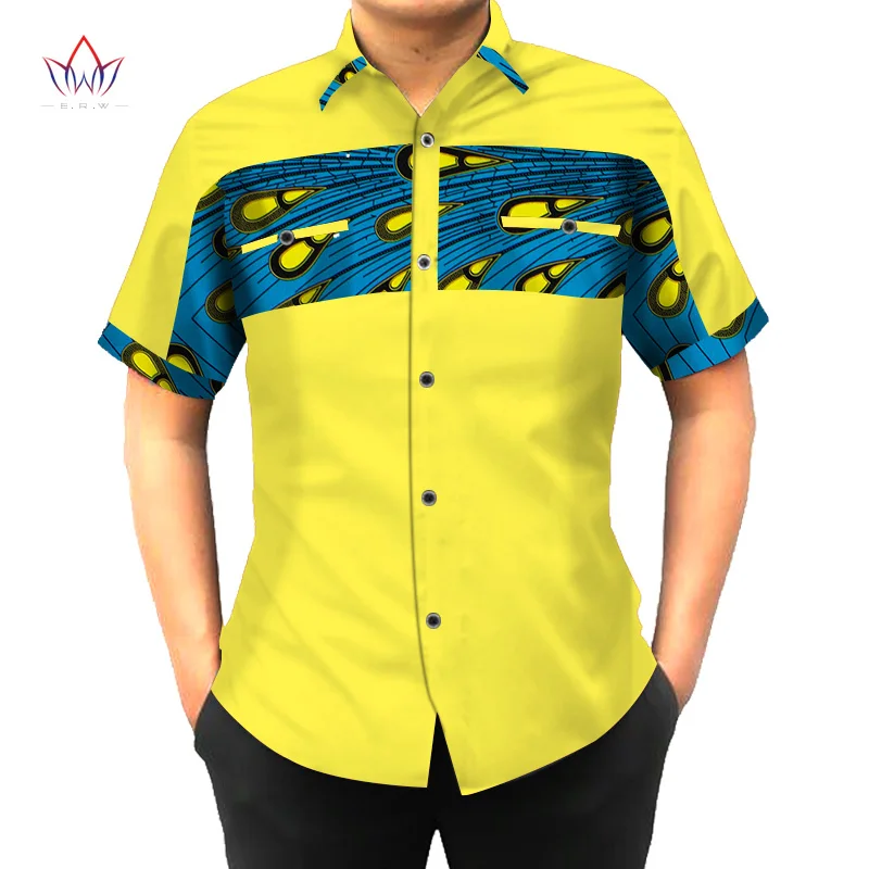 Одежда с Африканским принтом на заказ рубашка мужские рубашки Дашики коротким