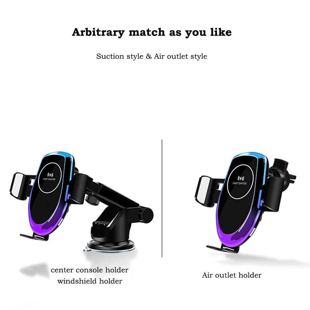 Быстрое беспроводное зарядное устройство Qi автомобильный держатель для