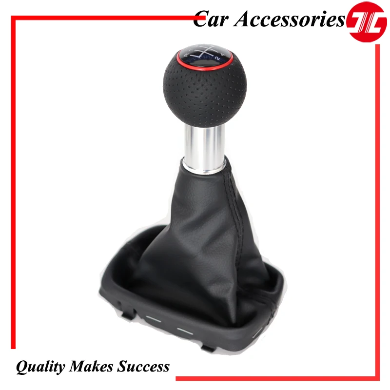 Автомобильная ручка переключения передач с 5 скоростями кожаным ботинком Gaiter для