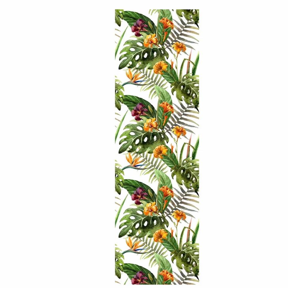 

Tropical Plants Flowers Pattern Wall Sticker Waterproof PVC Wall Sticker Self-adhesive Wallpaper bathroom decor kitchen decor
