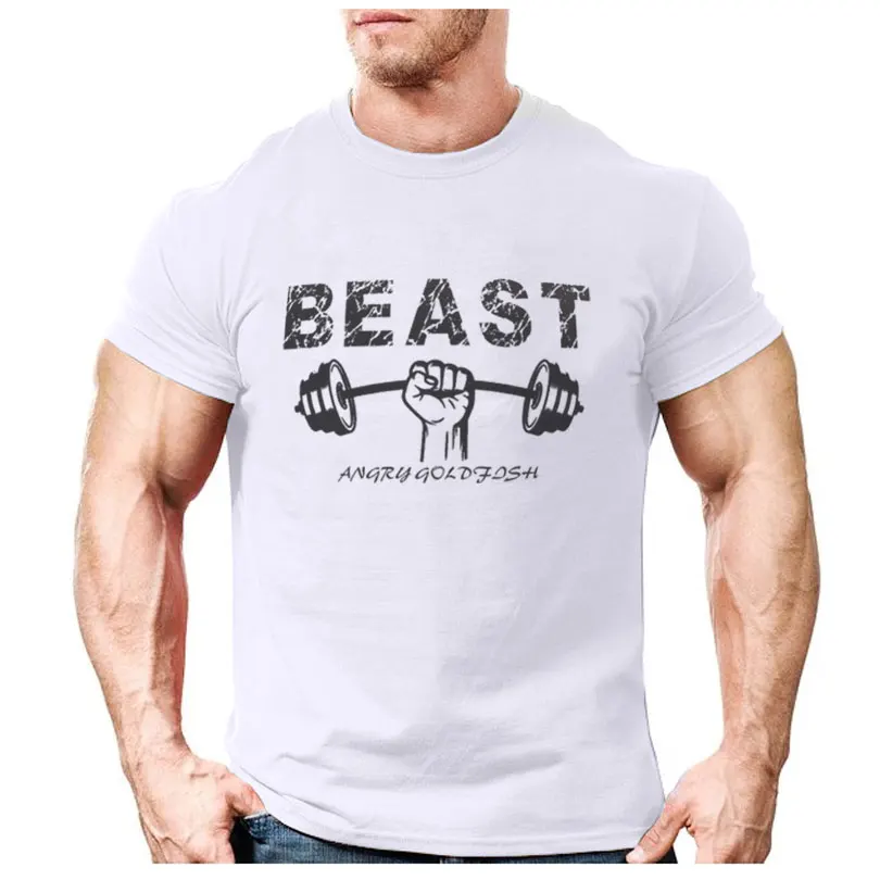 

2021 Summer Fashion Funny Beast Design T Shirt Men's Graphic Custom Printed Tops Hipster Tees