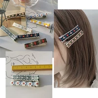 fashion hair accessor embroidery retro vintage slides 5 5cm flower hair grip hair clips