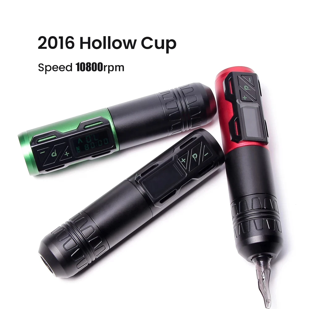 Wireless Tattoo Pen Machine Battery with Portable Power Coreless Motor Digital LED Display For Body Art