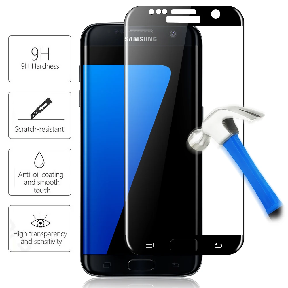 3D закаленное стекло для samsung Galaxy S7/S7 Edge изогнутый экран протектор S7 9H полностью