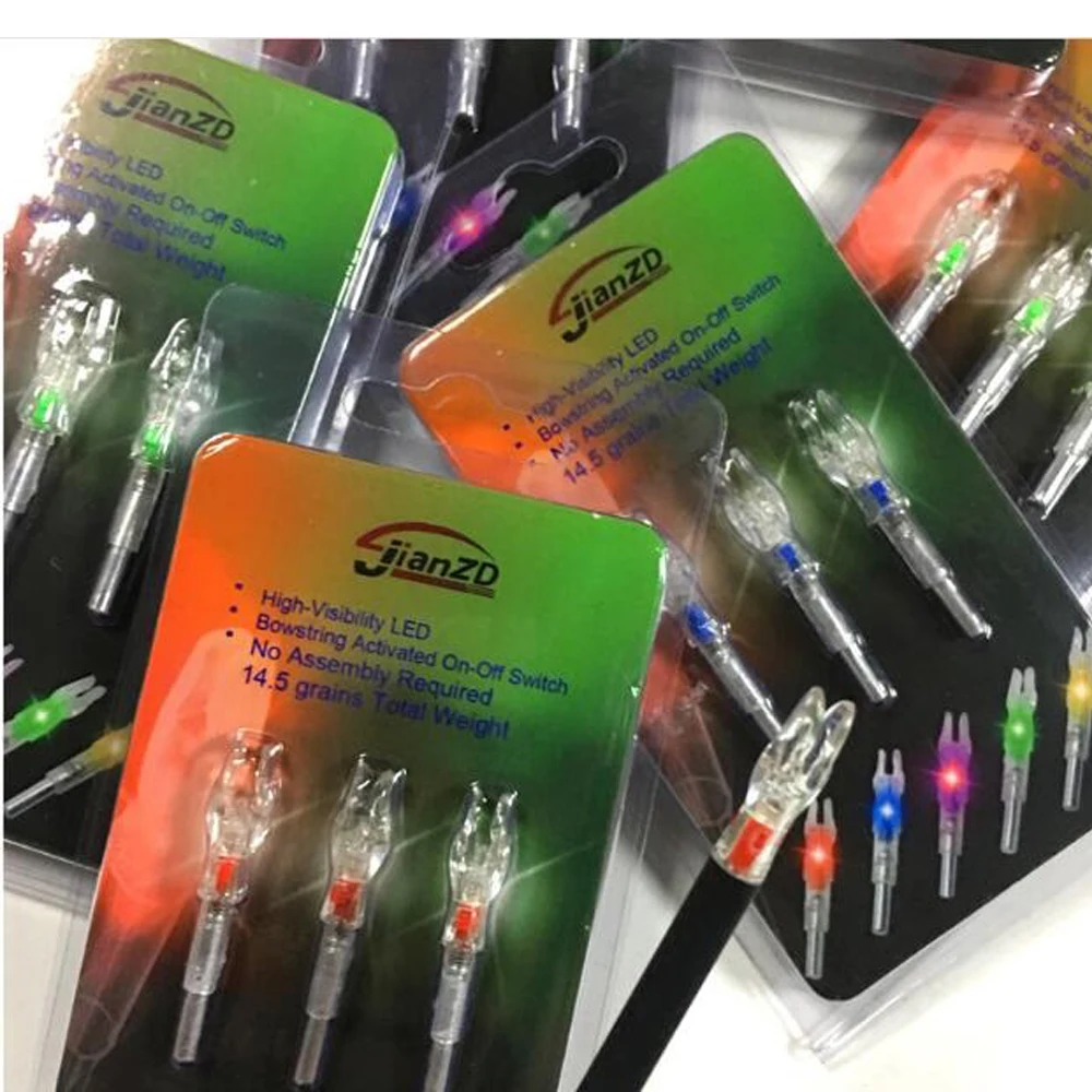 

3pcs Automatically Lighted Bow String Activated LED Lighted Nock For ID 6.2 mm Archery Bow Arrow Shafts Accessories