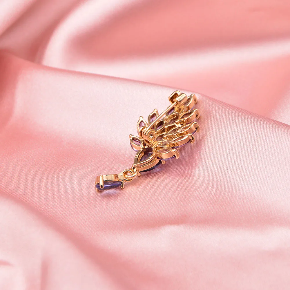 

CINDY XIANG Cubic Zirconia Peacock Collar Pin Women And Men Suit Brooches Unisex Pins 3 Colors Avaibale High Quality New Arrival