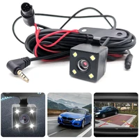 car rear view camera universal 4 led night vision backup parking reverse camera with 5 pin extension cable for dashcam