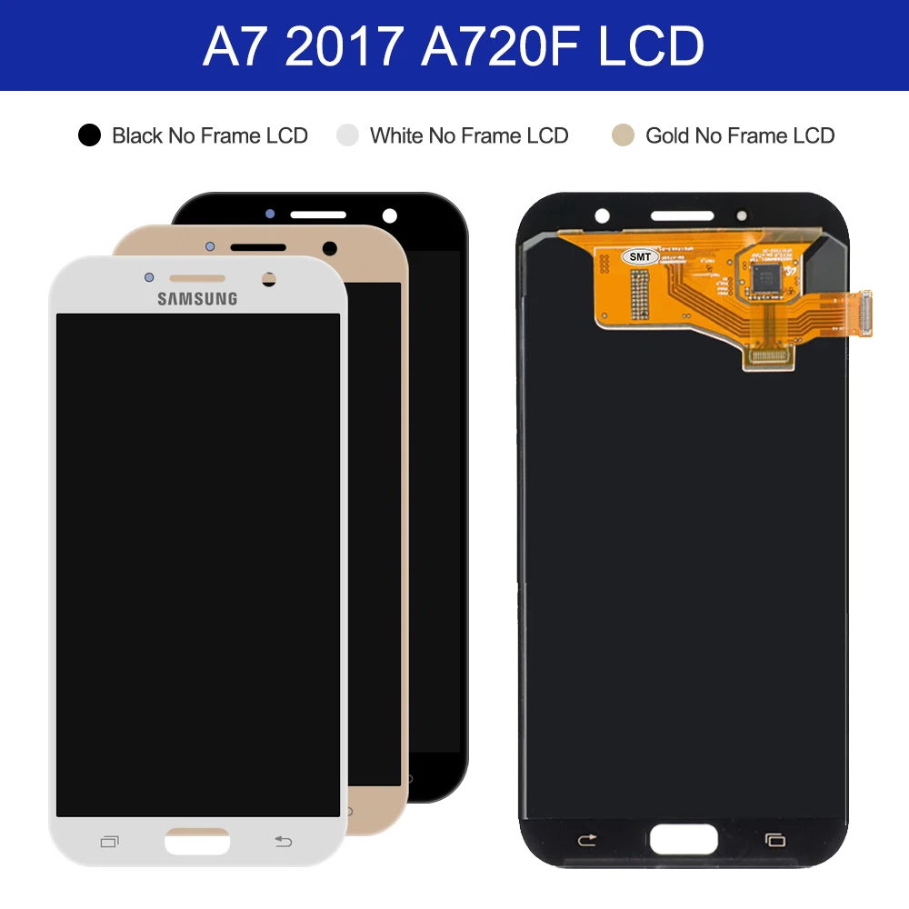 Super Amoled для Samsung Galaxy A7 2017 A720 A720F A720F/DS Сотовый телефон ЖК дисплей дигитайзер