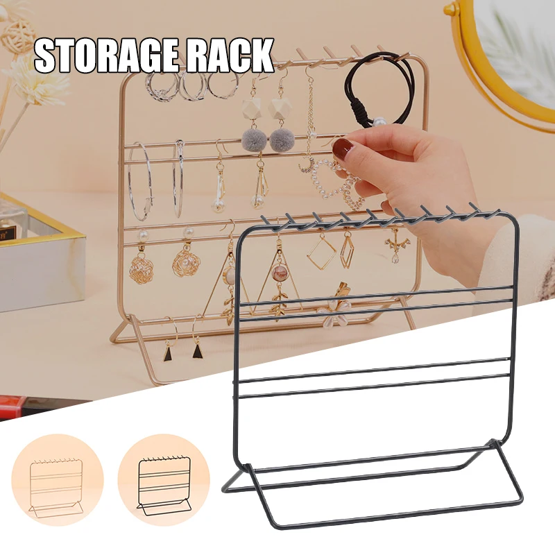 

Nordic Style Iron Jewelry Storage Rack Creatives Home Earrings Necklace Organizing Display Stand organizador escritorio QP2