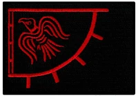 hot red black raven banner flag patch iron on viking emblem embroidered leif ericson %e2%89%88 7 5 5 3 cm