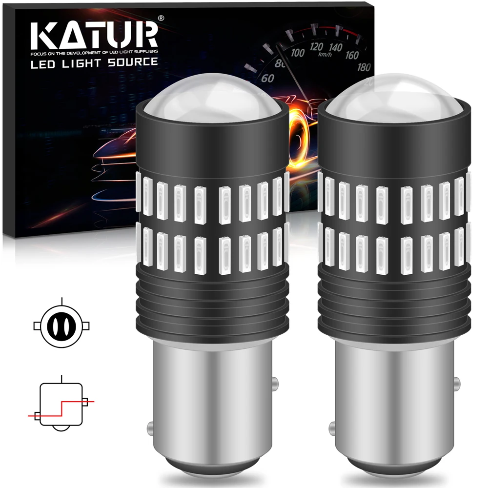 Katur 2 шт. 1157 BAY15D P21/5 Вт Светодиодная Автомобильная Тормозная лампа