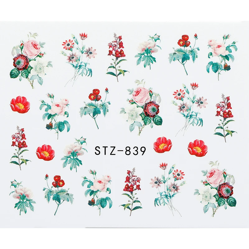 1 шт DIY цветок лист водные лыжи наклейки для ногтей абстрактный паста