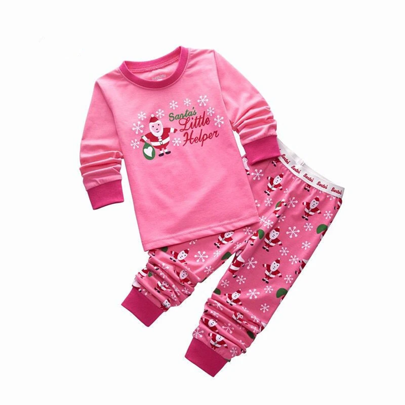 Рождественские рождественские детские пижамы одежда для маленьких мальчиков