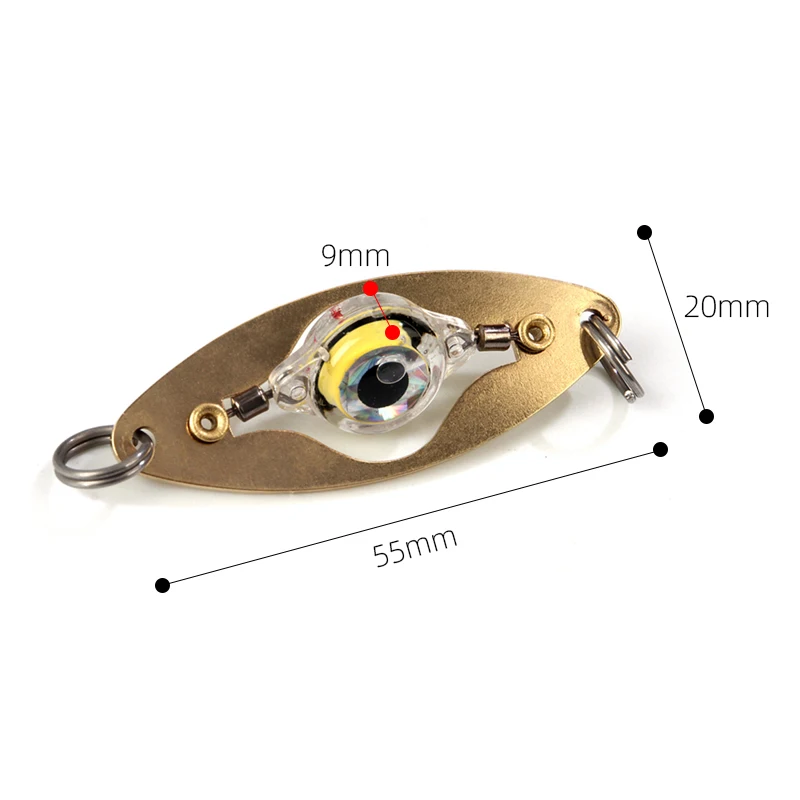 

1pc Metal Fishing Biats Lure in Flash Lamp LED Baits Eye Shape Fishing Lure Light Fishing Lure Hook Lure Fishing Tackle