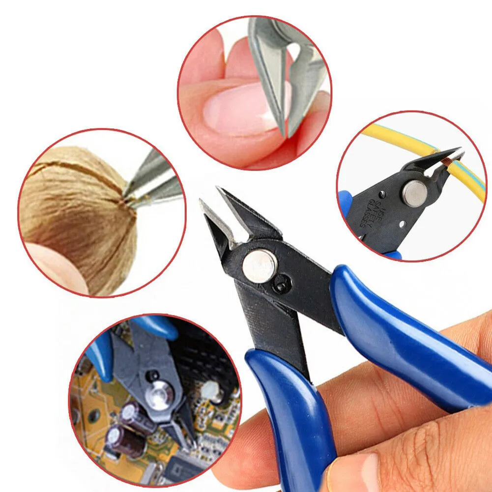 

Side Cutter Flush Cutter Wire Cutter Blue Diagonal Non-slip Rubber Handle