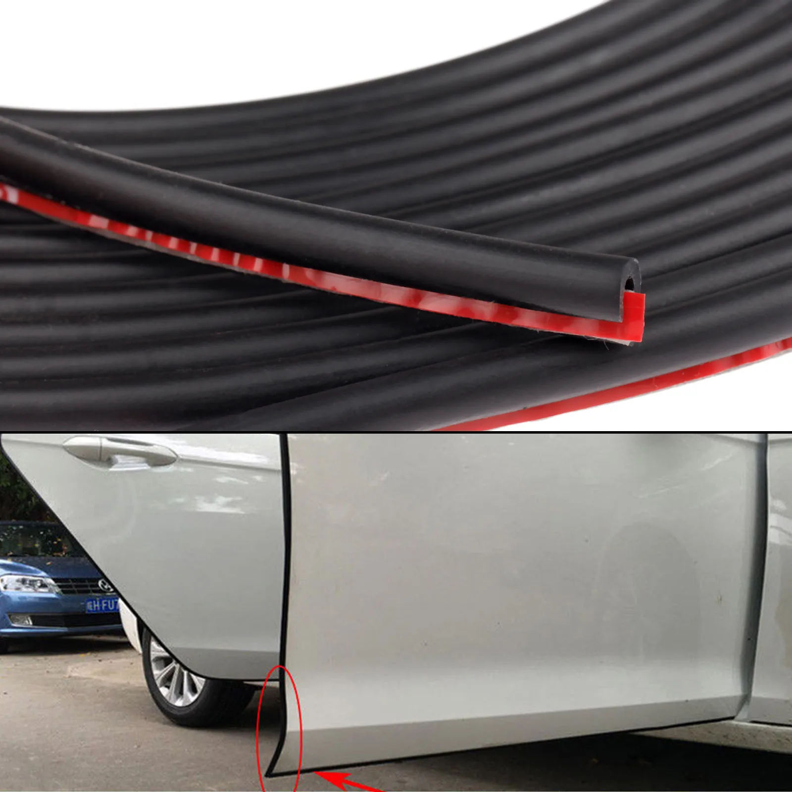 Защитные полоски для автомобильных дверей 5 метров резиновые края дверные