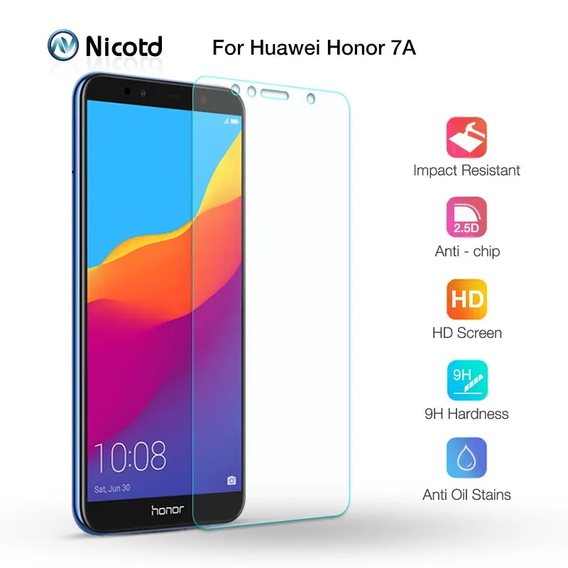 Для Honor 7A Dua L22 закаленное стекло 5 45 Защитная пленка для экрана 9H Защитное huawei Pro AUM