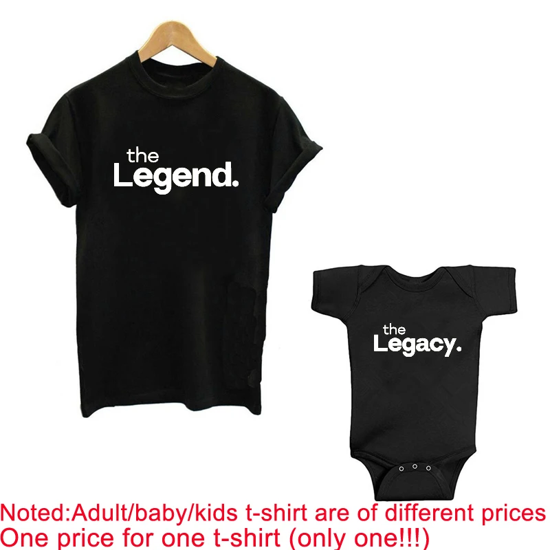 Семейный образ одежда для отца сына семейная The Legend and Legacy футболка детское боди |