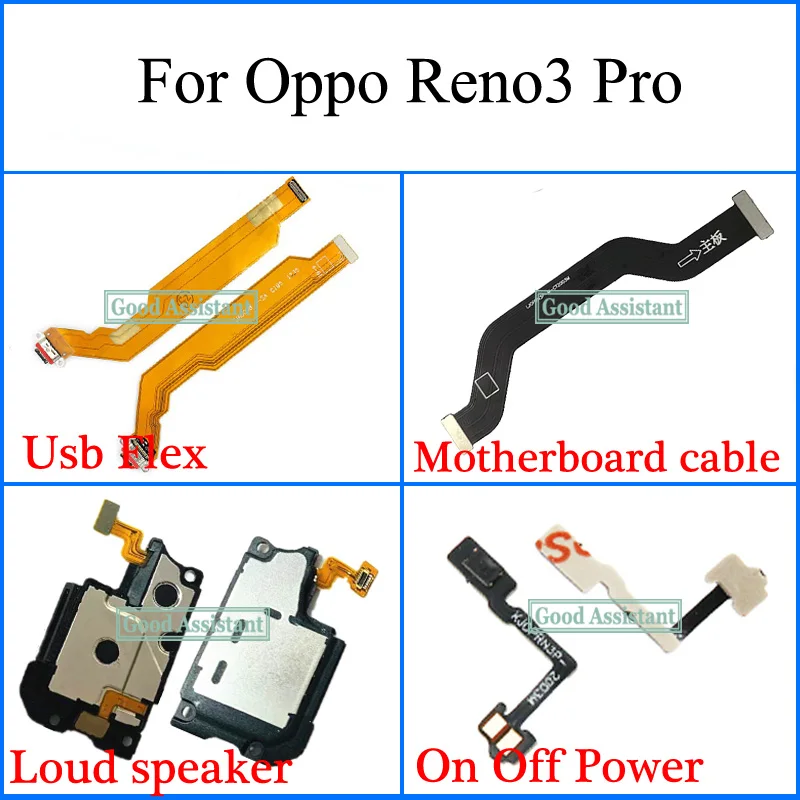 Для Oppo Reno 3 pro 5G Usb Гибкий микрофон sim колода материнская плата дисплей кабель