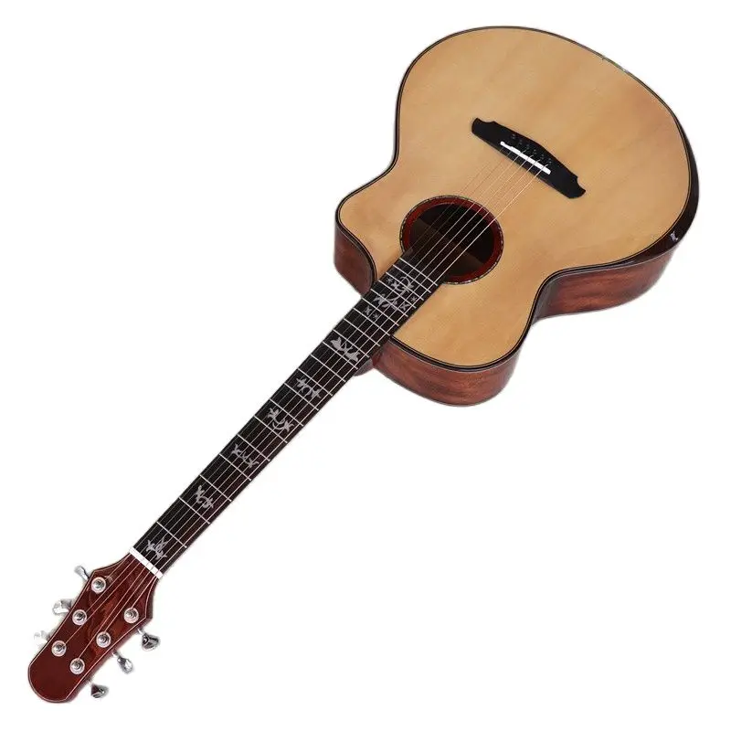 Цветок инкрустированный Электрический акустической гитары 41 дюймов высокий