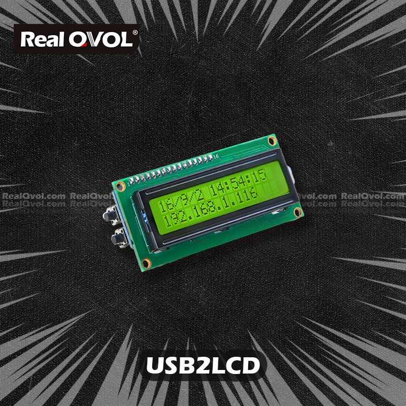 RealQvol FriendlyELEC USB порт 1602 ЖК-модуль для Pi (LCD 2USB) | Компьютеры и офис