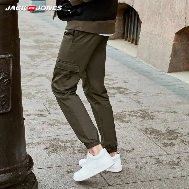 JackJones мужские уличные Карго повседневные эластичные брюки мода мужская одежда