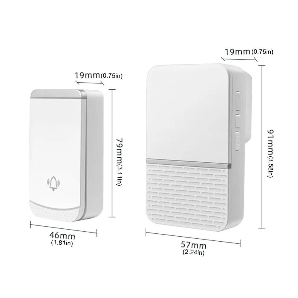 

B512 Doorbell Remote Transmission Sound Adjustment Stable Signal Rainproof Household Doorbell For Home