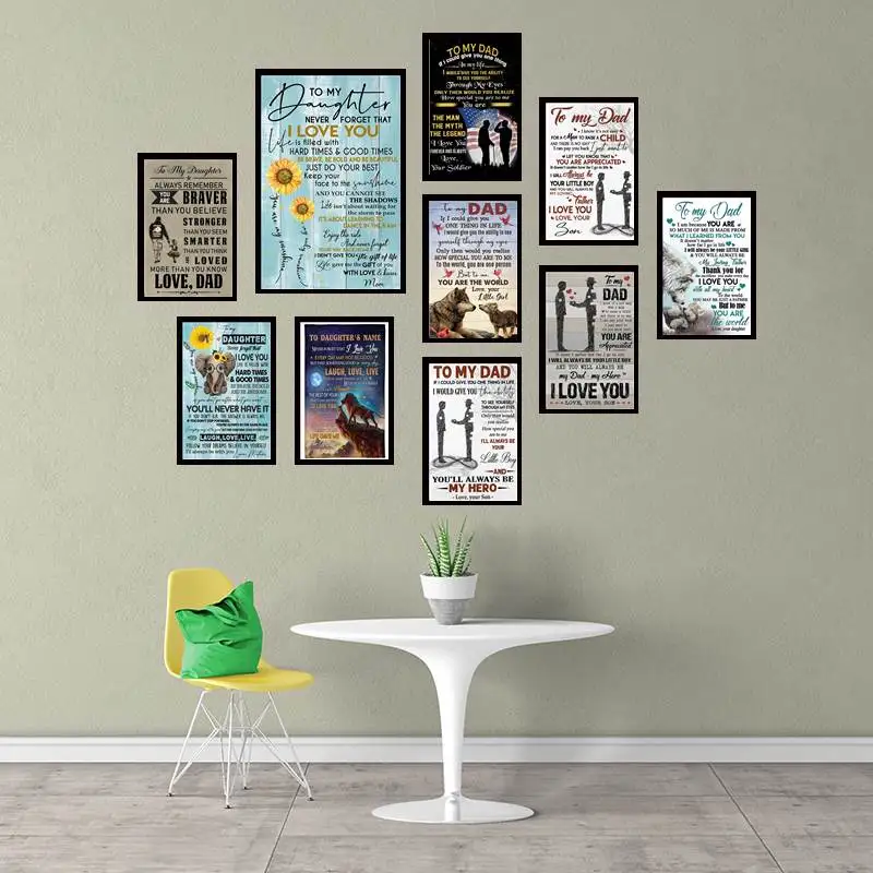 

to my dad Art Poster for Bedroom Home Decor