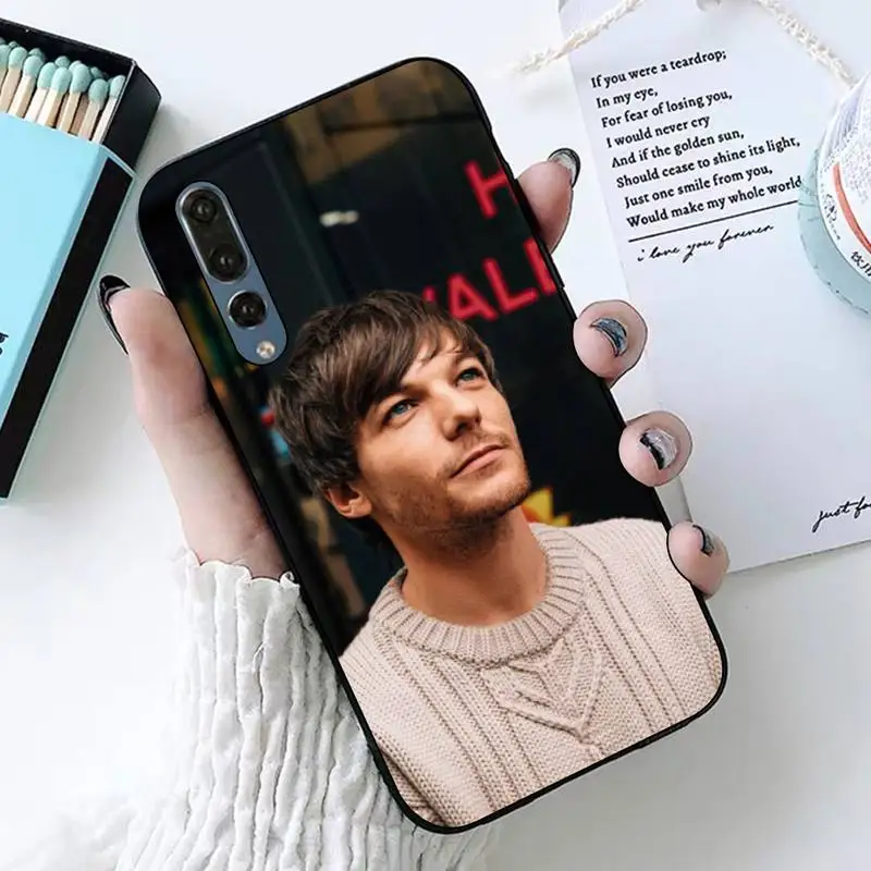 

TOPLBPCS One Direction Louis Tomlinson Soft Phone Cover for huawei P8 P9 p10 p20 P30 P40 pro lite psmart 2019