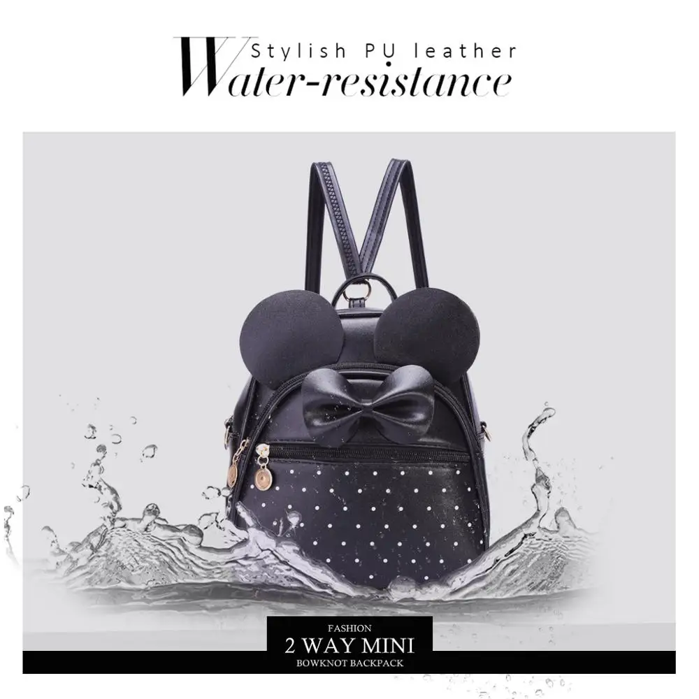 KL928 Cute backpacks for girls PU leather lovely mickey shoulder bags 848 | Багаж и сумки