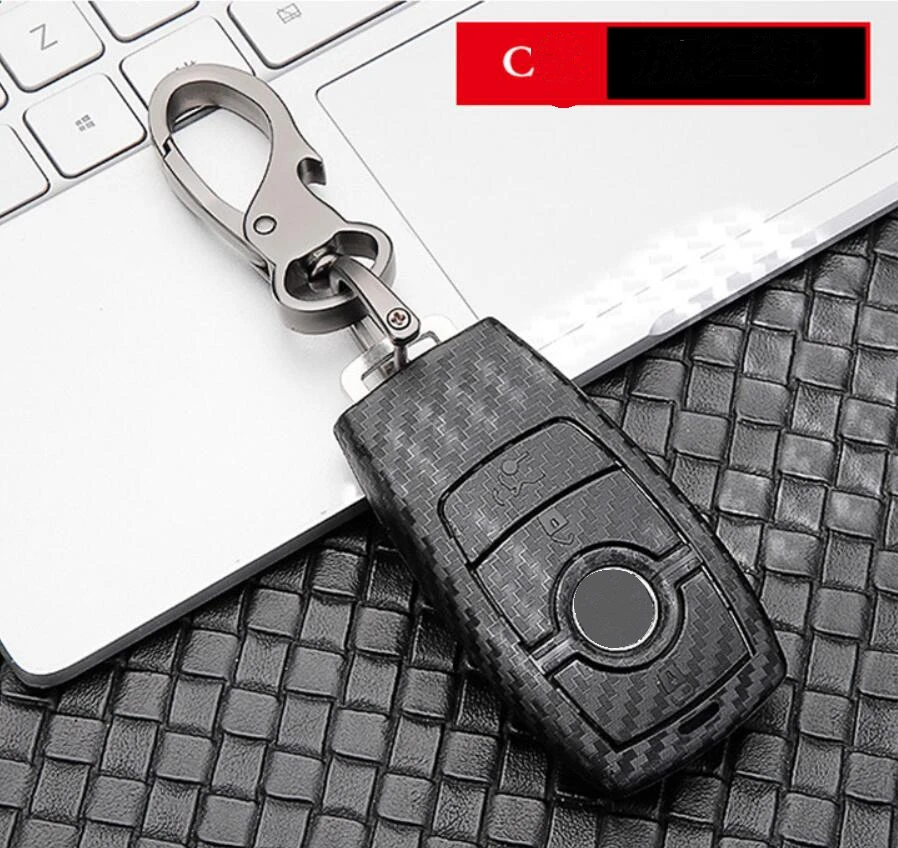 Автомобильный ABS брелок для ключей из углеродного волокна чехол Mercedes Benz C Class W205 C200