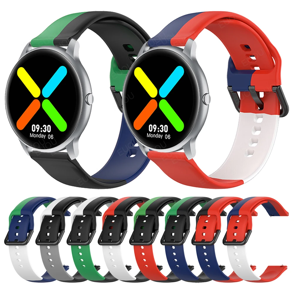 

Color contrast Strap For imilab kw66 Replacement silicone Band smart watch Wristband Bracelet Watchband Accessories