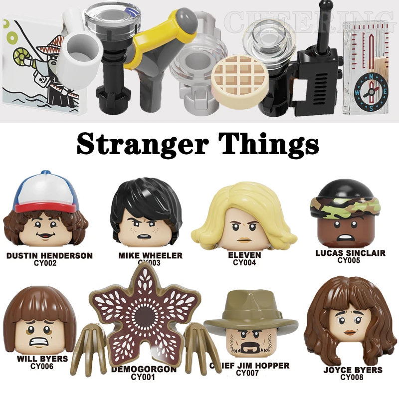 

CY001 Demogorgon juguetes Stranger Things Dustin Henderson Mike Wheeler Eleven Figures Building Blocks For Children Gift Toys