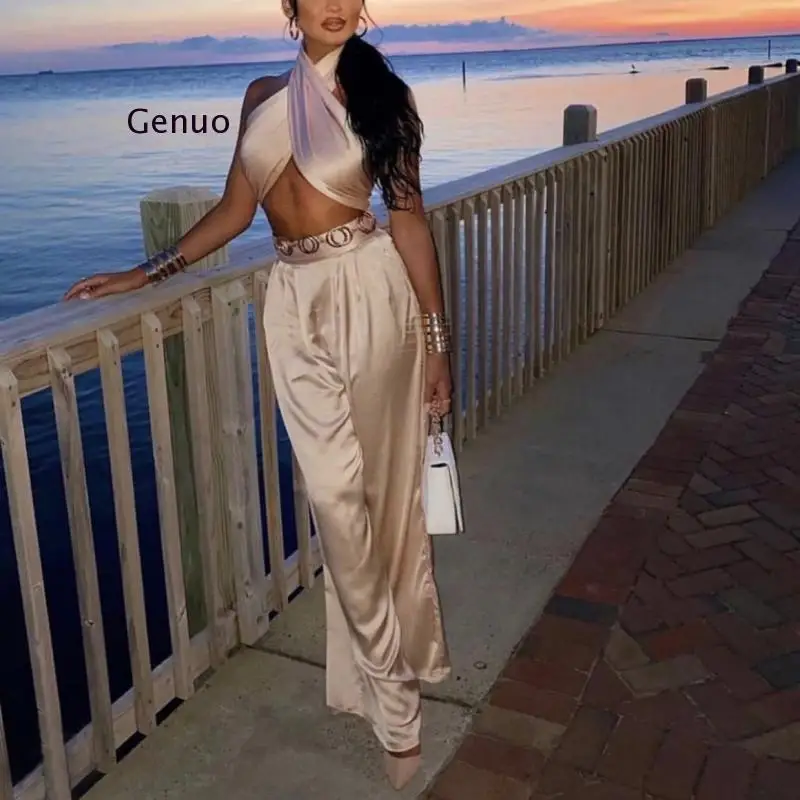 Женский пикантный комплект из двух предметов пляжная одежда однотонный