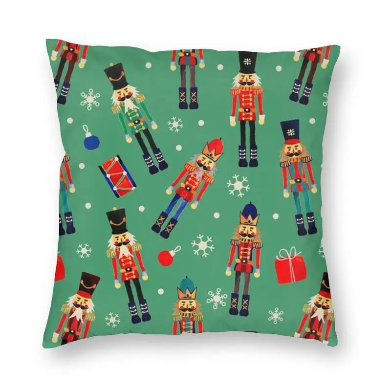 

Nordic Holiday Nutcracker Cushion Cover Sofa Decoration Holiday Christmas Square Throw Pillow Cover 40x40cm Decoration Salon