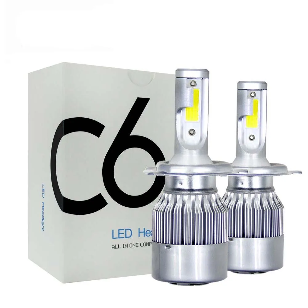 12 V-24 V светодиодный фар H4 H7 72W фары для H11 H8 H1 9005 9006 HB3 HB4 7600LM 9003 6000 К Фары Автомобиля